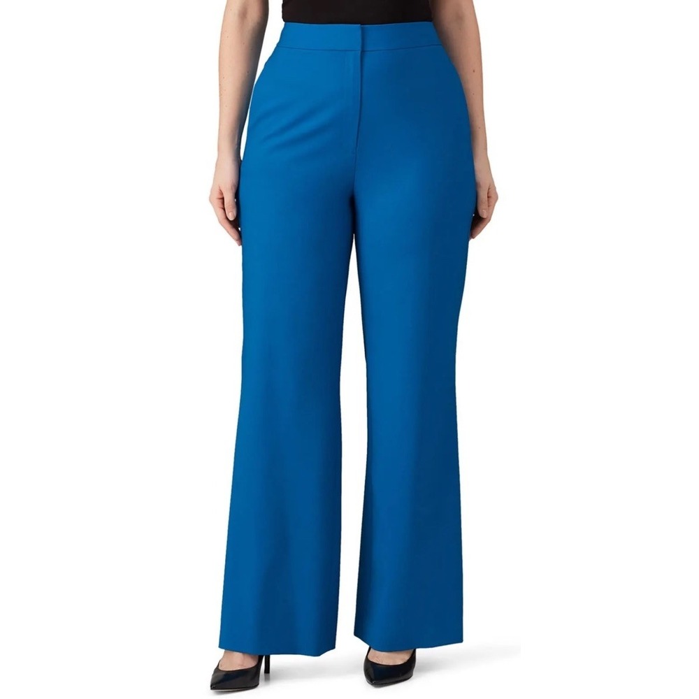 Diane Von Furstenberg Georgina Pants Blue Size 6 Wide Leg Pockets